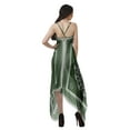 thumbnail image 3 of Moomaya Robe à Ourlet Asymétrique pour Femmes, Robe à Bretelles Spaghetti à Dos Nu avec Mouchoir, 3 of 4