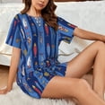 thumbnail image 4 of Daiia Cute Fish Pattern Womens Pajama Sets Short Sleeve Pajamas for Women Sets Soft Lounge Sets Casual Round Neck Sleepwear PJS-4X-Large, 4 of 7