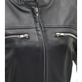 thumbnail image 4 of First Mfg Co - Roxy - Women's Motorcycle Biker Riding Black Leather Jacket - 3X Large - Action Back Armor Pockets Side Relief Zippers Vented, 4 of 4