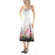 JESSICA SIMPSON $118 Womens New 1375 Ivory Floral V Neck Dress 4 B+B
