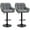 Gris, variante sur HOMCOM Tabourets de Bar Réglables, Ensemble de 2, Tabourets de Bar Pivotants Capitonnés en Tissu