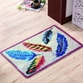 thumbnail image 2 of Rainbow Feathers Latch Hook Rug DIY Needle Craft Shaggy Kids Rug 23.6X15.7, 2 of 8