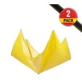 thumbnail image 4 of 2 Pack 10'x10' Roof Ceiling Leak Diverter Drain Tarp - Vinyl Coated Ceiling Rain Drip Catcher with Heavy Duty Grommets - Yellow Roof Rain Diverter - Reusable Roof Drain Fitting Tarp, 4 of 6