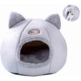 thumbnail image 2 of Cat bed beautiful pet bed, dog bed pet bed plush soft round cat bed foldable dog house cat house, 2 of 4