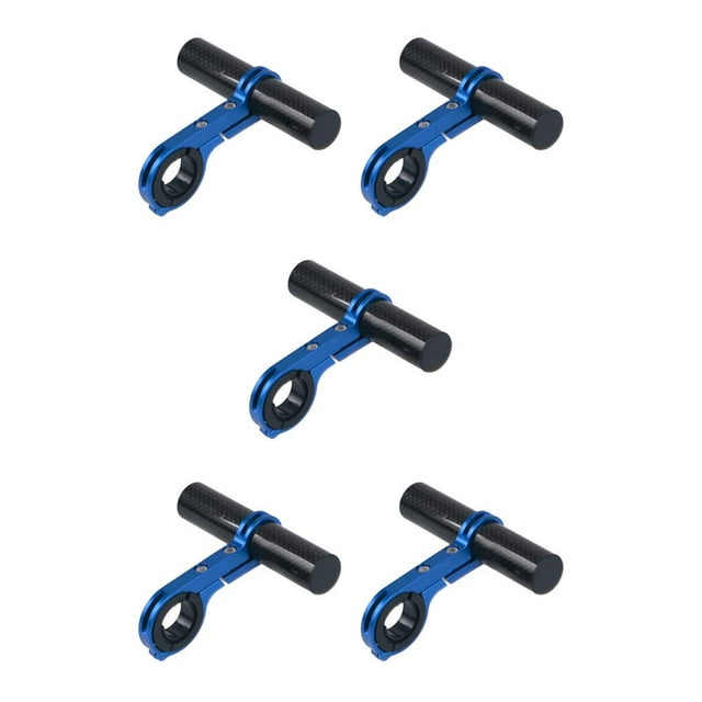 bedienty Mountain Bicycle Handlebar Extender Universal Handle Bar Speed Meter Holder Extension Bracket Adapter Outdoor Frame Blue Carbon Fiber 5Set