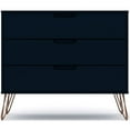 thumbnail image 3 of Pemberly Row 3-Drawer Mid-Century Wood Dresser in Tatiana Midnight Blue, 3 of 10