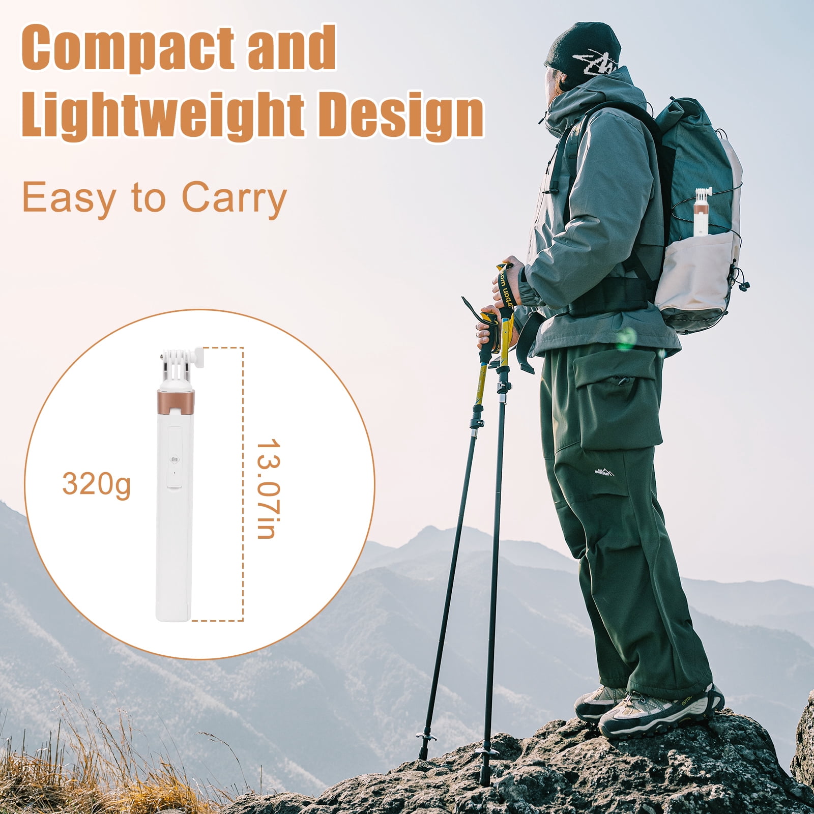 70" Phone Tripod, Extendable Selfie Stick Tripod with Bluetooth Remote, All-in-One Aluminum Phone Tripod Stand for GoPro, 4.7"-7" iPhone and Android Smartphones