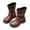 Brown, variant on Eltusu Girls Winter Boots, Non Slip Mid-Calf Thermal Breathable Kids Shoes Black Size 3-12 T