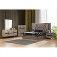 thumbnail image 6 of Galaxy Home Furnishings Wendy Mirror Framed Tufted Upholstery King Bed made with Wood in Gray, 6 of 6