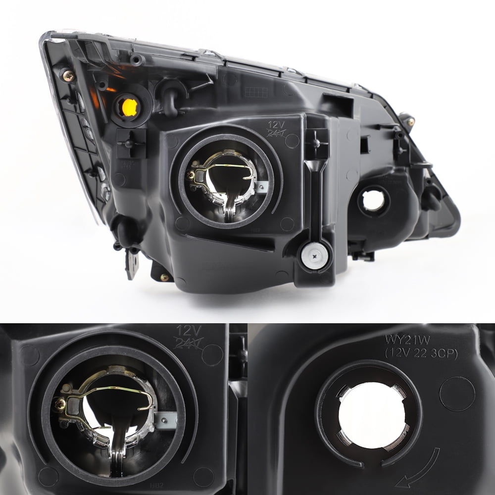 AKKON - For 2007 2008 2009 2010 2011 Honda CR-V Driver and Passenger Side Headlights Headlamps Pair Set