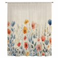 thumbnail image 2 of Spring Floral Sheer Curtains 63 Inches Long, Watercolor Elegant Summer Botanical Rustic Light Filering Curtains, Breathable Simi Curtain Privacy Drapes for Living Room Bedroom Window Treatment, 2 of 9