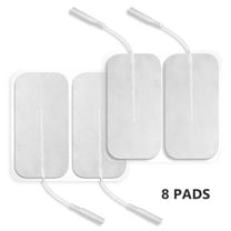 Easy@Home Reusable Electrode Pads for Tens Unit, Includes 8 Pcs 2"x4" Pads