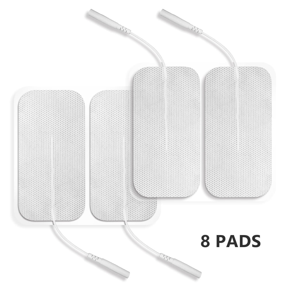 Reusable Electrode Pads for TENS Unit - 8 Pack, 2x4 Inches
