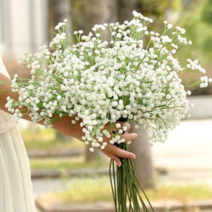 Duovlo 10pcs Babies Breath Flowers 23.6 Artificial Gypsophila Bouquets Real Touch Flowers for Wedding Home DIY Decor