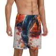 thumbnail image 2 of Disketp Sunset Ocean Watercolor Dolphin for Men's Soft Sleep Pajama Shorts Lightweight Lounge Pant Sleep Pj with Elastic Waistband and Pockets-Small, 2 of 6