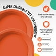 thumbnail image 6 of Exquisite Orange 10" Heavy Duty 350 GSM Disposable Plastic Party Plates - 50 Count, 6 of 8
