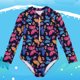 thumbnail image 4 of Odeerbi 4-12 Años Trajes de Baño de Manga Larga Con Lycra Para Niñas Traje de Baño de Una Pieza Para Entrenamiento En Verano Traje de Baño Hawaiano de Surf Con Estampado Floral, 4 of 9