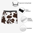 thumbnail image 3 of Honeii Brown Cow Print Mens Boxer Briefs Breathable,Boxer Brief for Men, Moisture-Wicking Underwear-Large, 3 of 5