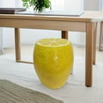 thumbnail image 4 of Yellow Round Resin 14.17 in. Outdoor Side Table Lemon Fruit Stool for Backyard, Pool, Lawn, 4 of 7