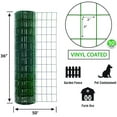 thumbnail image 4 of Garden Craft 36in H x 50ft W Green Vinyl 16ga Steel Fence with 2in x 3in Openings, 4 of 5