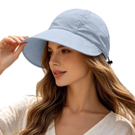 Fashion Curved‑Brim Outdoor Visor Cap Anti‑UV Adjustable Hat Holder for Daily Walking Vacation Gardening