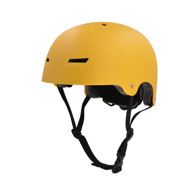 Toystoory Cascos deportivos de doble protección ABS: fuerza uniforme y forro desmontable para una seguridad óptima Cascos de seguridad para Ciclismo amarillo mate METRO(52-58CM)