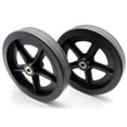 thumbnail image 1 of Ruedas delanteras y traseras de repuesto para andador bariátrico de acero de alta resistencia (190 mm), piezas universales (1 pieza, color negro), 1 of 4