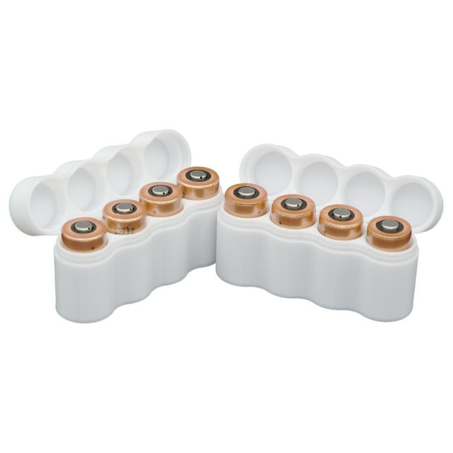 Slimline CR123 Battery Case, Holds 4 CR123 Batteries (2-pack)