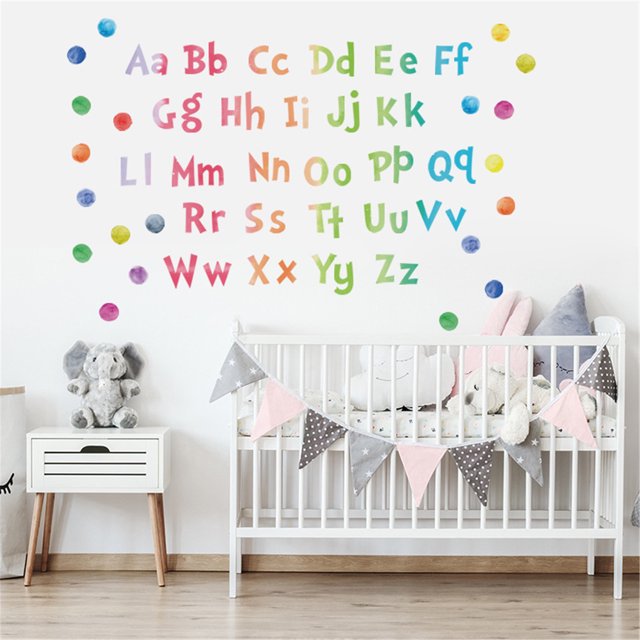 Vaidha Education for Children 26 Colorful English Letters Wall Stickers