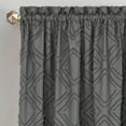 thumbnail image 3 of Achim Blake Geometric Diamond Rod Pocket Light Filtering Curtain Panel, Charcoal, 42" x 63", 3 of 5
