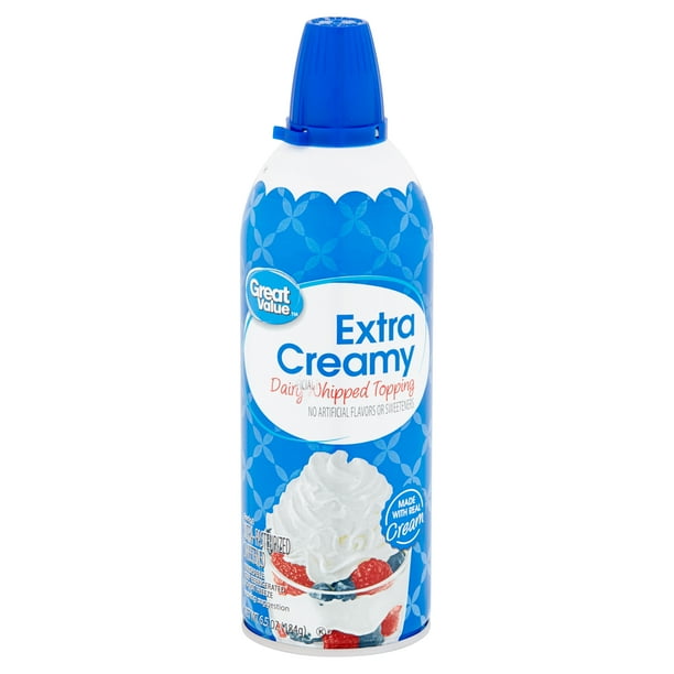 Great Value Extra Creamy Dairy Whipped Topping, 6.5 oz