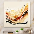 thumbnail image 2 of Designart Burnt Orange Waves Abstract IV Canvas Wall Art, 2 of 5