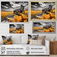 thumbnail image 4 of Designart "Roadside Relic Yellow Old Cart Nostalgia I" Old American Cart Floater Framed Wall Art Living Room, 4 of 7