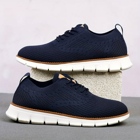 

Men s Solid Color Casual Outdoor Walking Driving Sneakers Breathable Lightweight Lace-up Shoes With Fabric Uppers