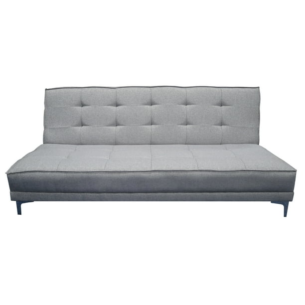 Sofa Cama Zeus Plata 3 posiciones Lino nacinoal EL BAZAR STORE Moderno Abotonado