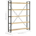 thumbnail image 4 of vidaXL 5-Tier Bookcase 140x30x180 cm Solid Mango Wood, 4 of 4