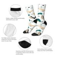 thumbnail image 3 of Pofeuu Cute Whale Print Crew Socks, Adult Running Hiking Socks for Youth and Adult, 3 of 6