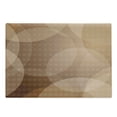 thumbnail image 1 of Tan Cutting Board, Overlapping Circles with Big and Small Polka Dots Pattern Gradient Modern Display, Decorative Tempered Glass Cutting and Serving Board, Large Size, Tan Brown White, by Ambesonne, 1 of 1