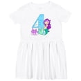 thumbnail image 3 of Inktastic Fourth Birthday Mermaid Girls Toddler Dress, 3 of 5