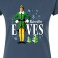 thumbnail image 3 of ELF - Christmas Raised By Elves - Juniors Fitted Graphic T-Shirt, 3 of 5