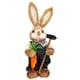 thumbnail image 5 of Muñeco de conejito de paja de Pascua de 35 cm de pie, figura decorativa realista hecha a mano para Estilo D, 5 of 9