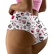 thumbnail image 3 of Gibobby Braguitas Slim Fit Ropa interior de cintura transpirable sin con estampado de corazón para el día de San Valentín para mujer (estilo 5)(Rosa, XL), 3 of 4