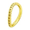 thumbnail image 3 of Bague Ondulée en Argent Sterling Stackable Expressions Poli Plaqué Or Taille 6, 3 of 3