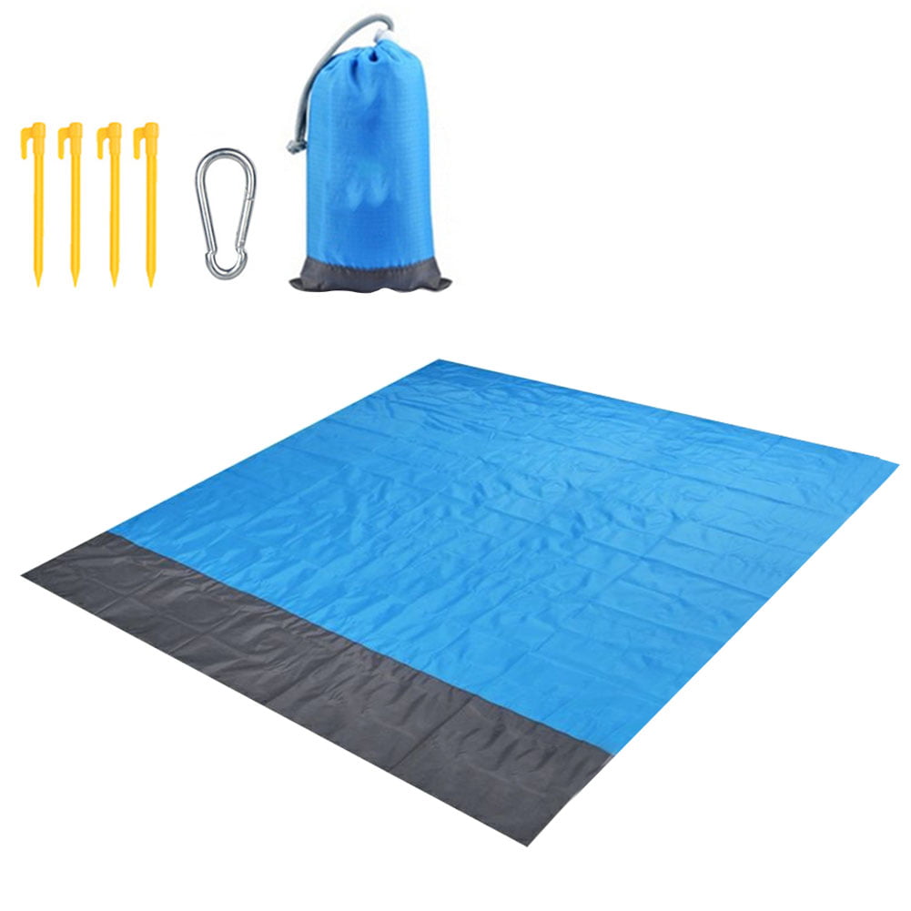 Pinuotu Beach Blanket,Picnic Blanket,Extra Large 210*175cm ,Beach Mat Waterproof Sandproof for 4-7 Adults for Travel,Camping,Hiking,Music Festivals,4 Fixed Piles+1 Metal Buckle 82 x 69in 