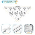 thumbnail image 6 of Dog Bandana 2 Pack,White Chicken Sketch Pattern Bandanas for Dogs,Cat Bandana,Small/ Large Dog Bandana 2 Size,Dog Bandanas Girl Boy, 6 of 6