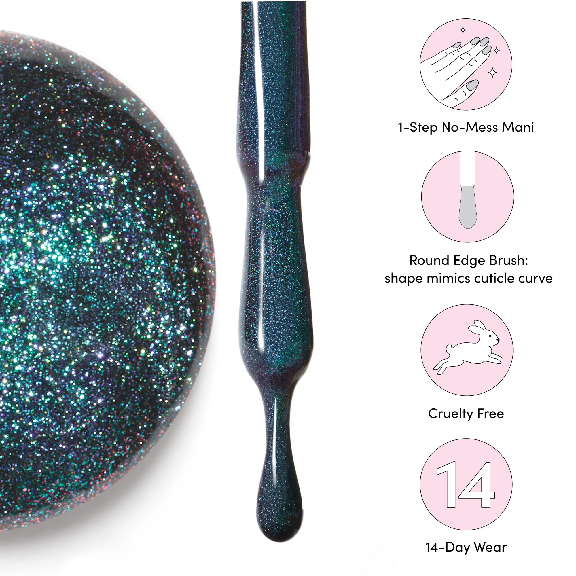 Dashing Diva ONE GEL MAGNETIC, Gel Nail Polish, Rogue, 1 10ml / 0.33 oz