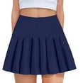 thumbnail image 2 of Grblisyd Girls Pleated Skirt Stretchy Waist Golf Skorts with Pocket Tennis Skirts with Liner 2 In 1 Girls Butterfly Shorts Size 10-12 Clothes for Teen Girls Dark Blue 8-9 Years, 2 of 4