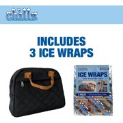 CHILLZ Black Lunch Kit with 3 Ice Wraps