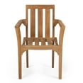 thumbnail image 6 of Ash & Ember Grade A Teak 2 Pack Classic Stacking Armchairs, Weather Resistant Patio Lounge Chair for Deck, Porch, or Backyard, Gently Curved Seat and Back with Vertical Slats, Indoor Outdoor Use, 6 of 6