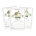 thumbnail image 1 of Inkdotpot 30 Fill In StyleBaby Shower Invitation Cards Jungle Animals Gender Neutral Blank Invites, 1 of 7